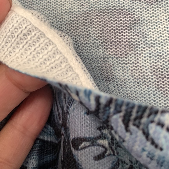 Northern Reflections dressy top, blue, black with tiny bling accents - Picture 11 of 11